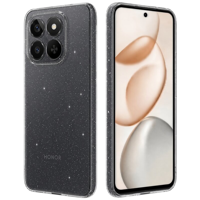 Husa sclipici Honor 400 Smart 4G Techsuit SparkleSkin, transparenta