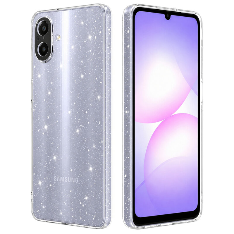 Husa sclipici Samsung Galaxy A07 4G Techsuit SparkleSkin, transparenta