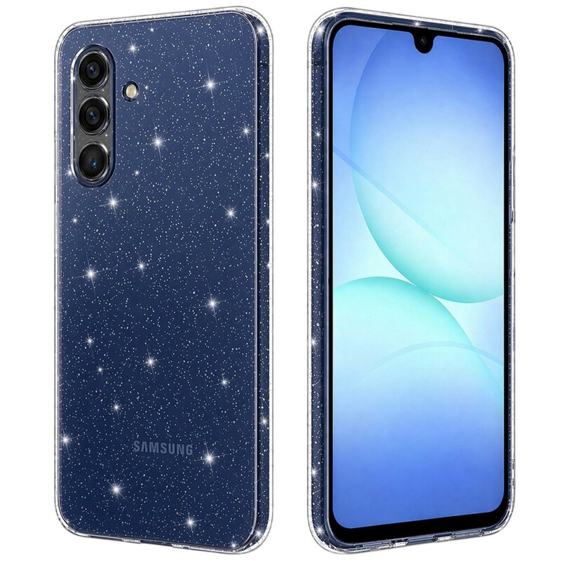 Husa sclipici Samsung Galaxy A17 4G Techsuit SparkleSkin, transparenta