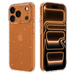 Husa sclipici iPhone 17 Pro Max Techsuit SparkleSkin, transparenta