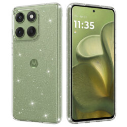 Husa sclipici Motorola Edge 60 Fusion Techsuit SparkleSkin, transparenta