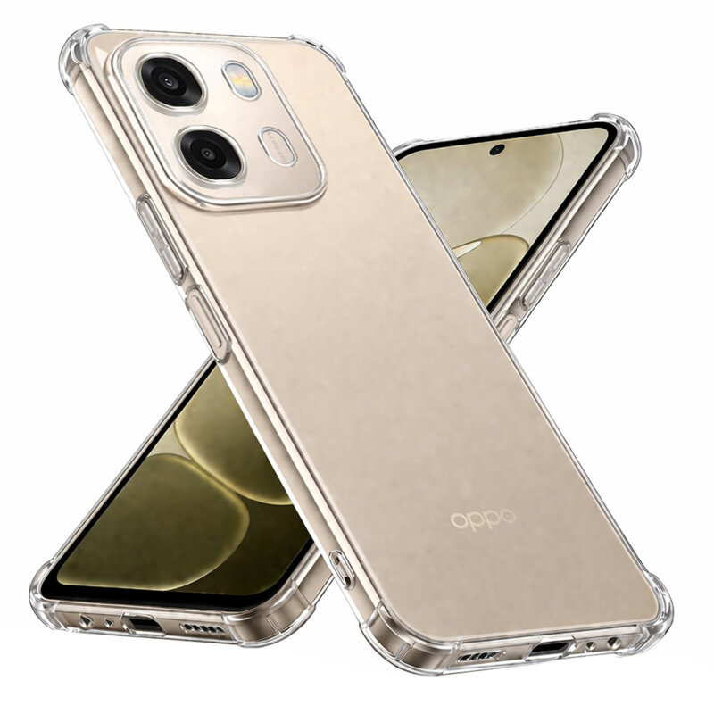 Husa Oppo A6 4G Techsuit Shockproof Clear Silicone, transparenta