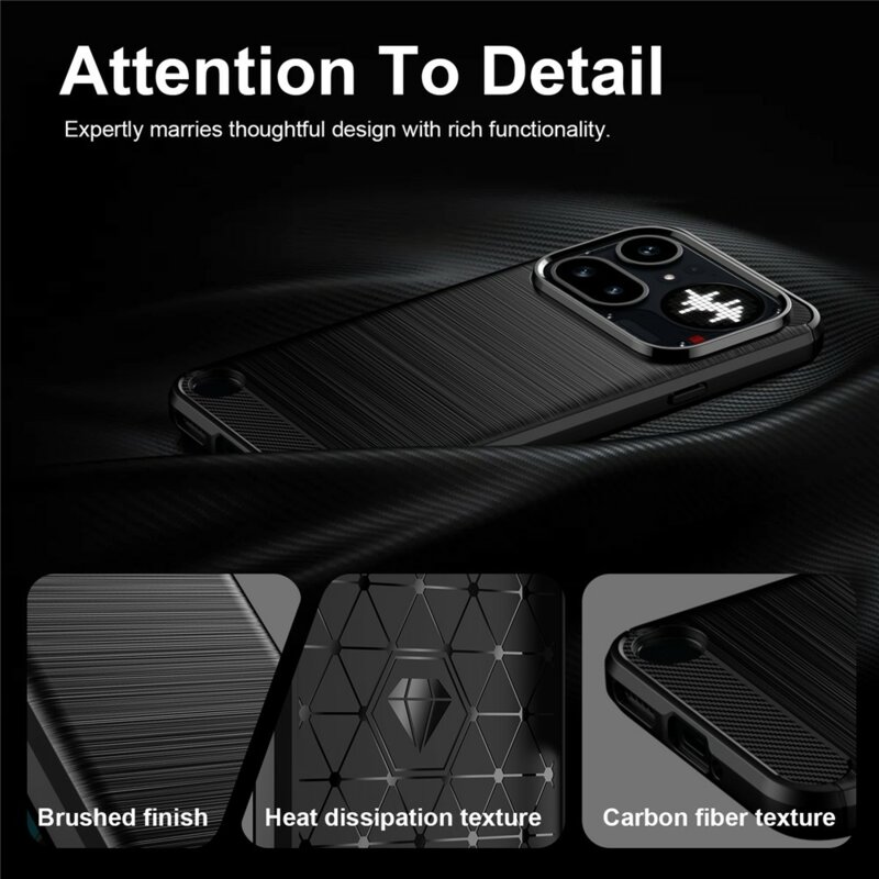 Husa Nothing Phone (4a) Pro Techsuit Carbon Silicone, negru