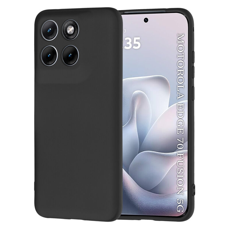 Husa silicon Motorola Edge 70 Fusion Techsuit SoftFlex, negru