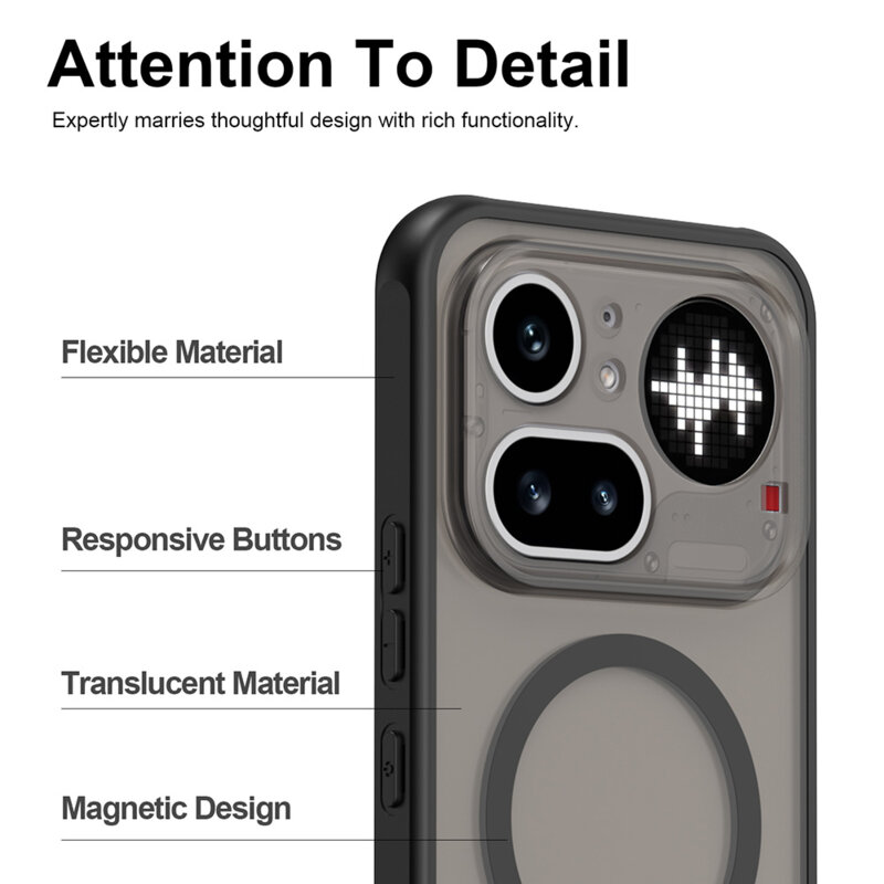 Husa Nothing Phone (4a) Pro Techsuit HaloFrost II MagSafe, negru