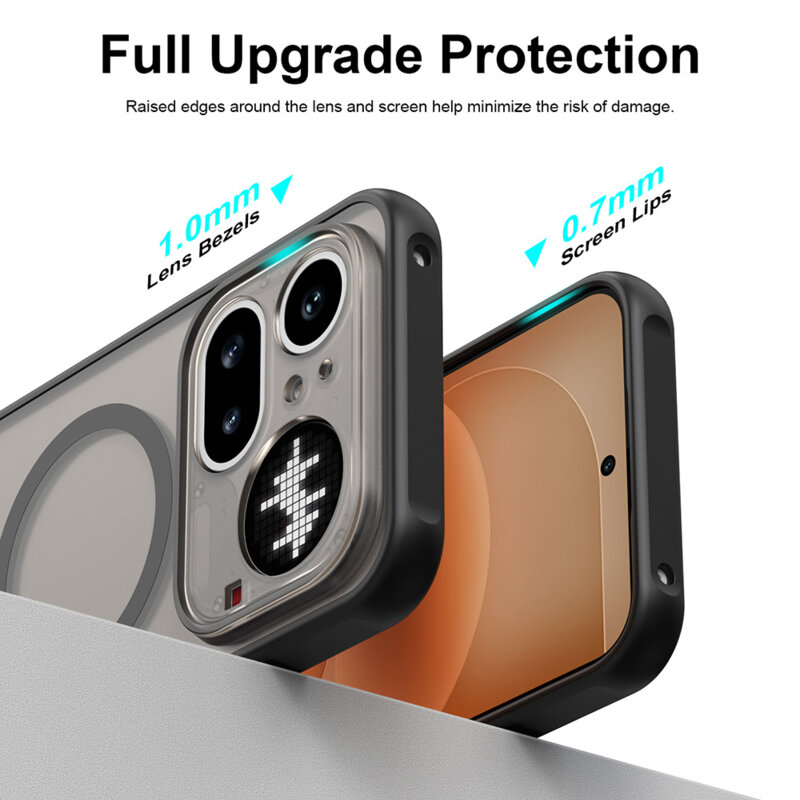 Husa Nothing Phone (4a) Pro Techsuit HaloFrost II MagSafe, negru