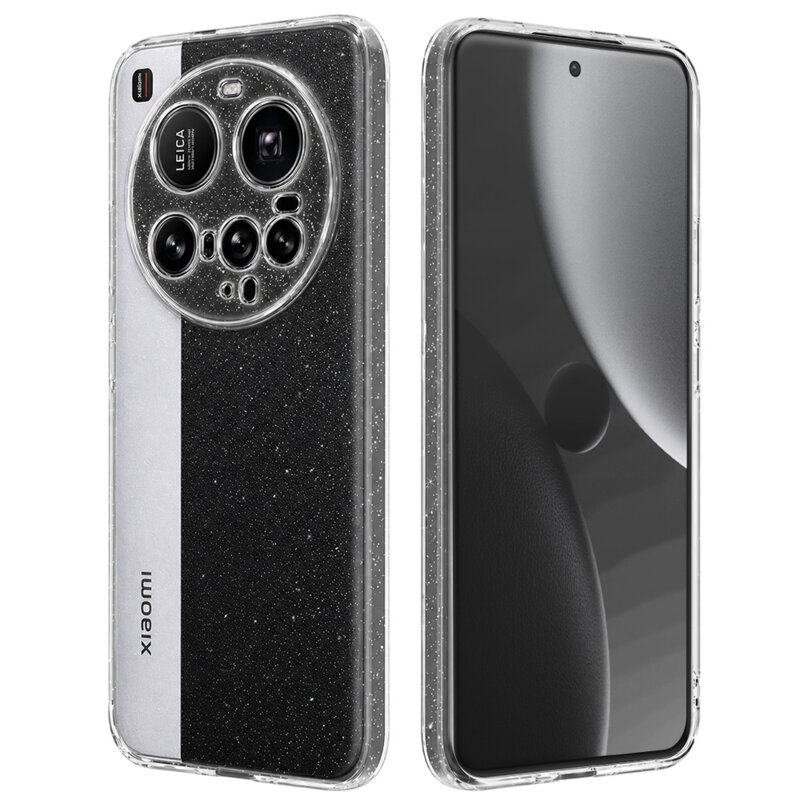 Husa sclipici Xiaomi 15 Ultra Techsuit SparkleSkin, transparenta