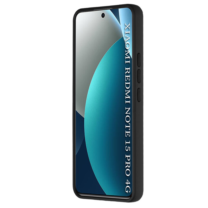 Husa Xiaomi Redmi Note 15 Pro 4G Techsuit Glinth cu inel suport stand magnetic, negru