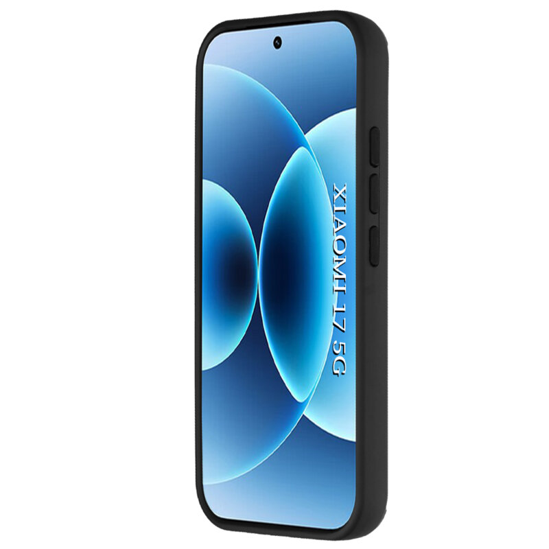 Husa Xiaomi 17 Techsuit Glinth cu inel suport stand magnetic, negru