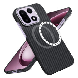 Husa OnePlus 15 Techsuit Aramid Fiber MagSafe, negru