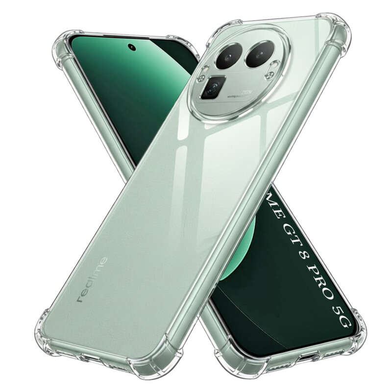 Husa Realme GT 8 Pro Techsuit Shockproof Clear Silicone, transparenta