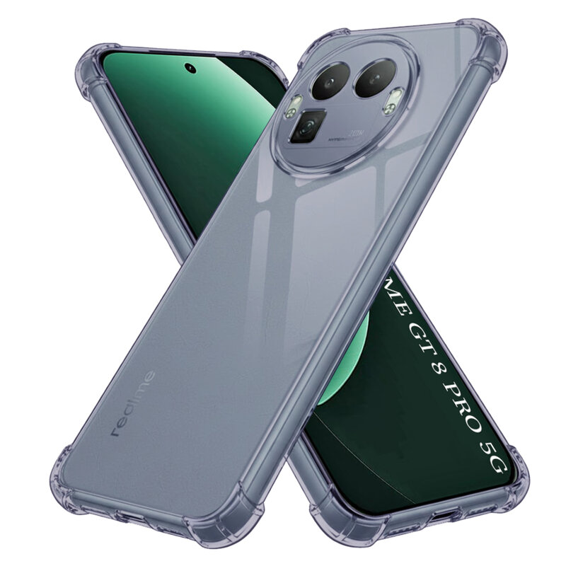 Husa Realme GT 8 Pro Techsuit Shockproof Clear Silicone, fumuriu
