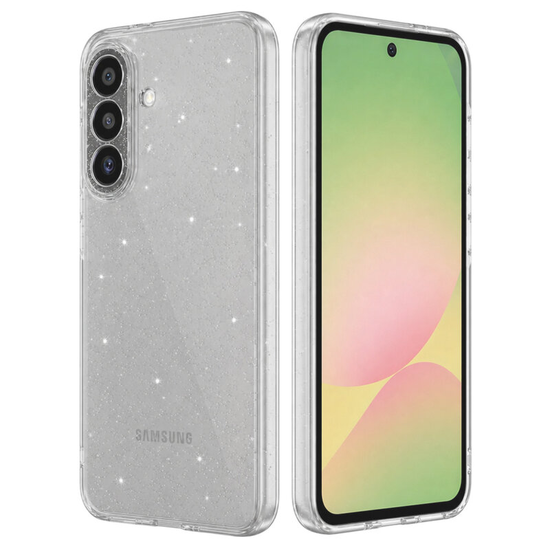 Husa sclipici Samsung Galaxy A56 5G Techsuit SparkleSkin, transparenta