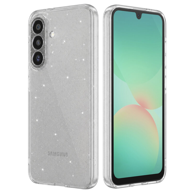Husa sclipici Samsung Galaxy A26 5G Techsuit SparkleSkin, transparenta