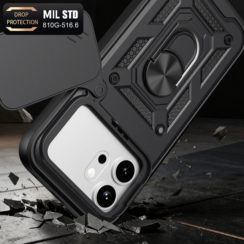 Husa Honor 600 protectie camera Techsuit CamShield Series, negru