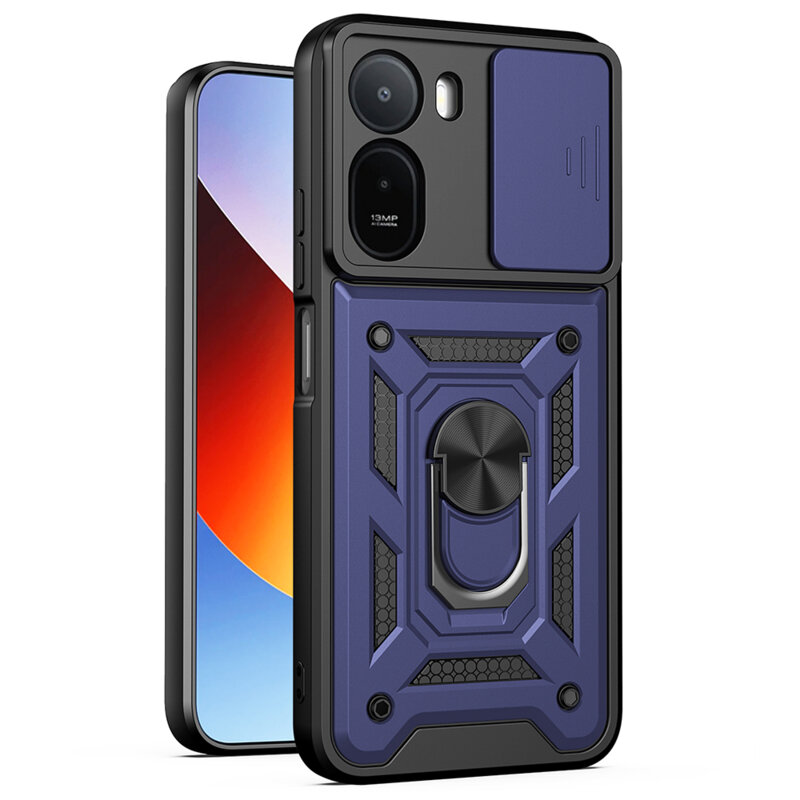 Husa Xiaomi Redmi A7 Pro 4G protectie camera Techsuit CamShield Series, albastru