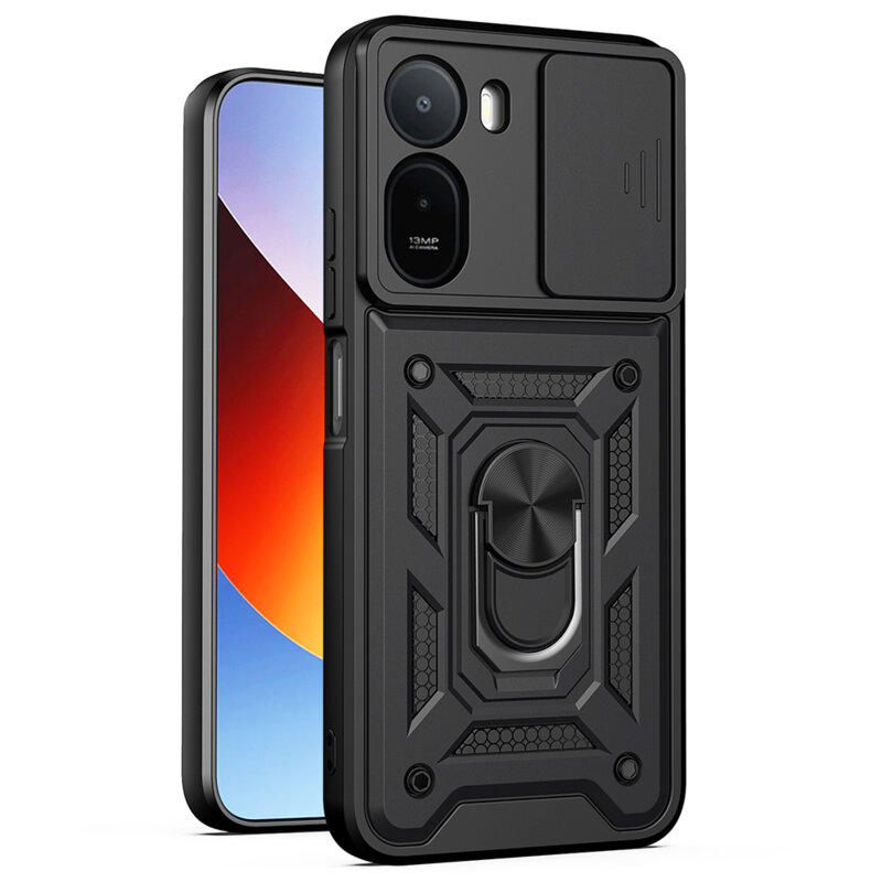 Husa Xiaomi Redmi A7 Pro 4G protectie camera Techsuit CamShield Series, negru