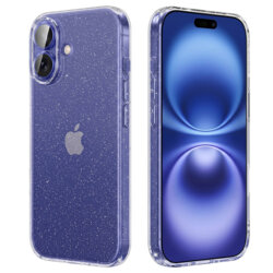 Husa sclipici iPhone 16 Plus Techsuit SparkleSkin, transparenta