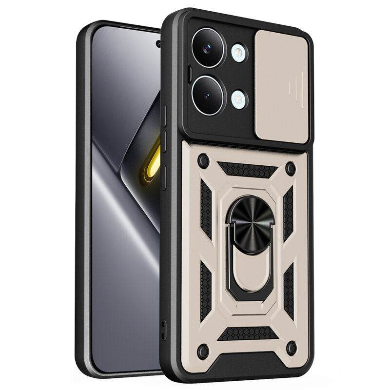 Husa Xiaomi Poco X8 Pro Max protectie camera Techsuit CamShield Series, auriu
