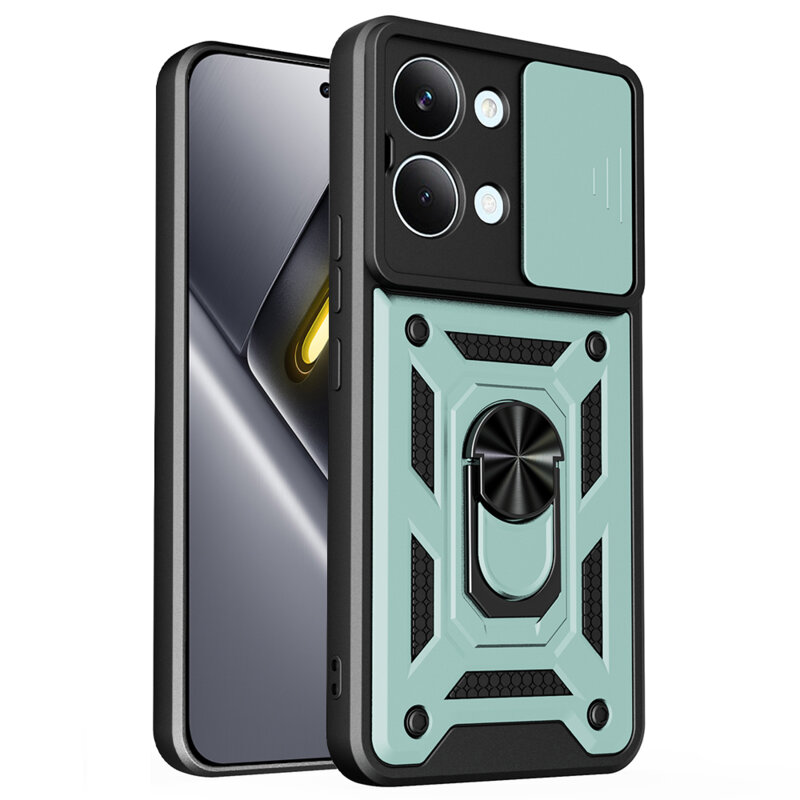 Husa Xiaomi Poco X8 Pro Max protectie camera Techsuit CamShield Series, verde