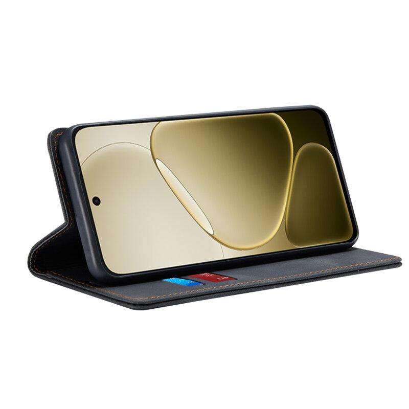 Husa piele Oppo A6 4G Techsuit Confy Cover, negru