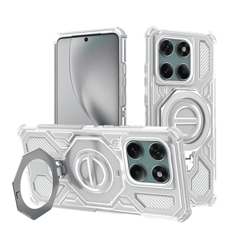 Husa Motorola Edge 60 Techsuit Carbon Shield PRO, alb