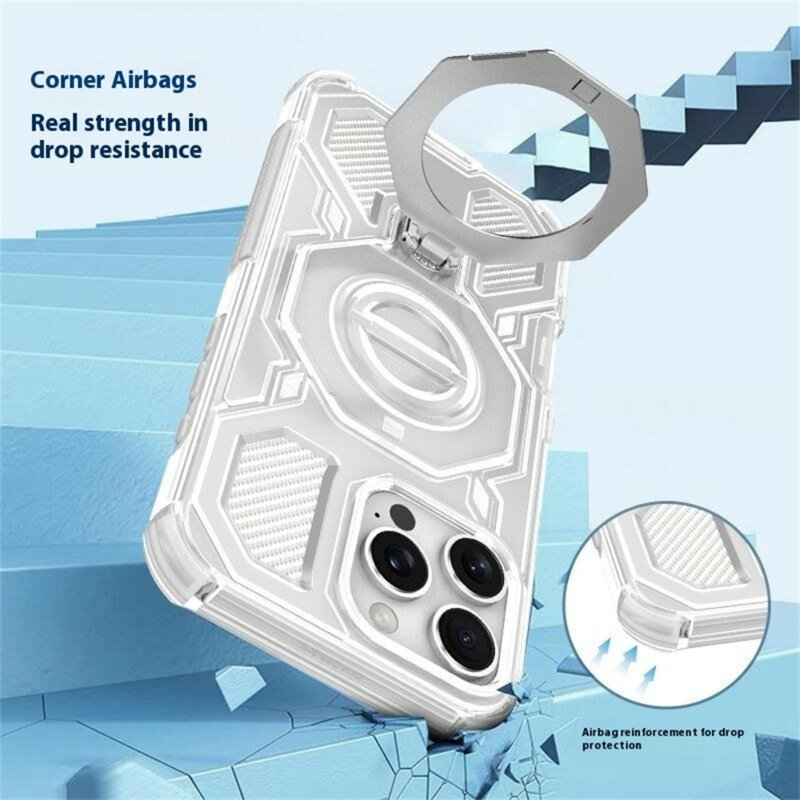 Husa Motorola Edge 60 Pro Techsuit Carbon Shield PRO, alb