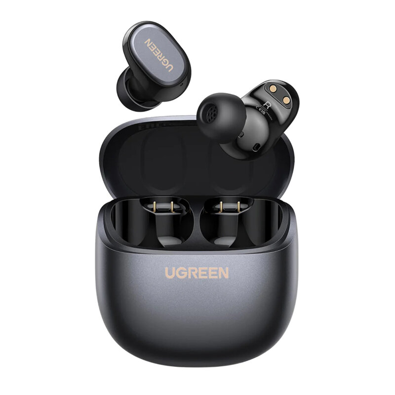 Casti TWS Bluetooth 6.0 cu microfon, ENC Ugreen Dots, negru, 75628