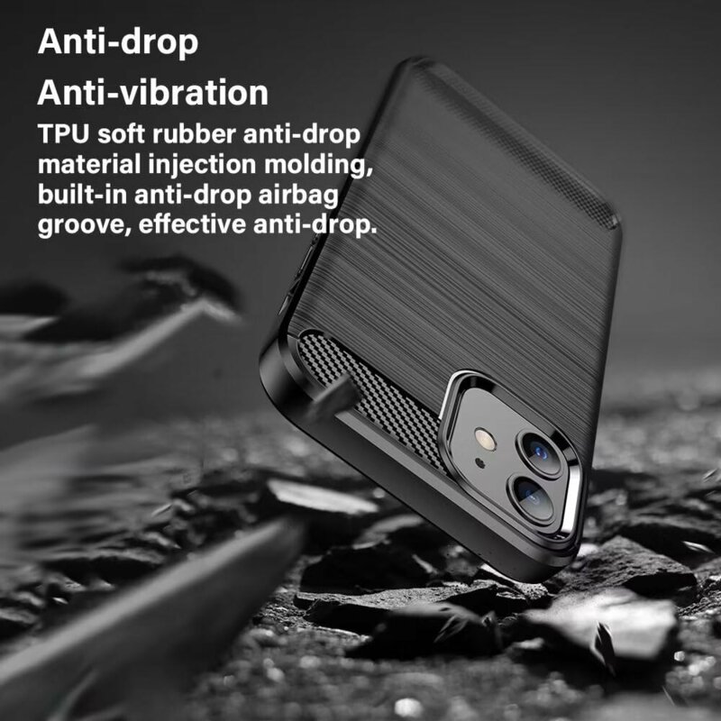 Husa Oppo A6x 4G Techsuit Carbon Silicone, negru