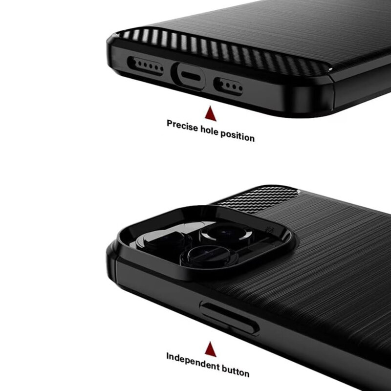 Husa Oppo A6x 4G Techsuit Carbon Silicone, albastru