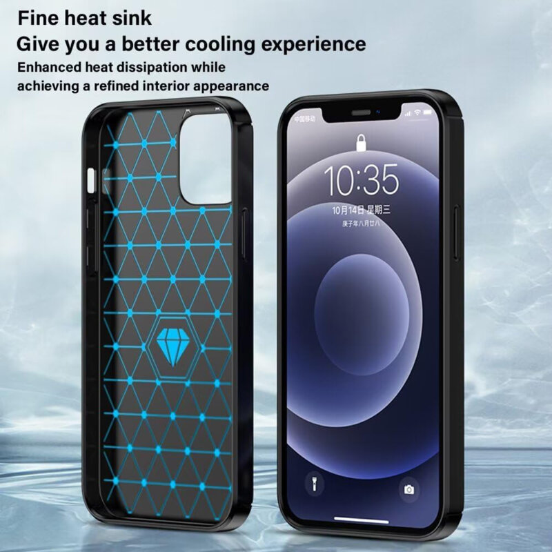 Husa Oppo A6x 4G Techsuit Carbon Silicone, albastru