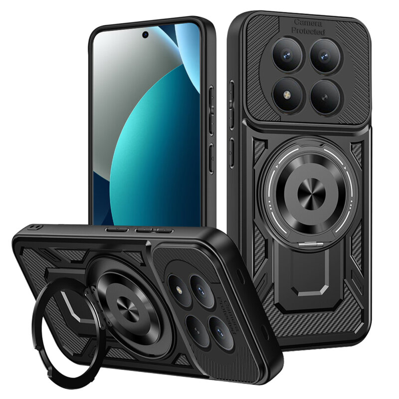 Husa Xiaomi Redmi Note 15 Pro 4G Techsuit RuggedCam, negru