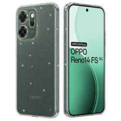 Husa sclipici Oppo Reno14 FS 5G Techsuit SparkleSkin, transparenta