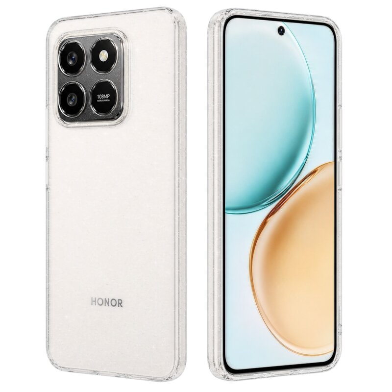 Husa sclipici Honor 400 Smart 5G Techsuit SparkleSkin, transparenta