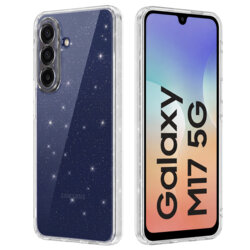 Husa sclipici Samsung Galaxy M17 Techsuit SparkleSkin, transparenta