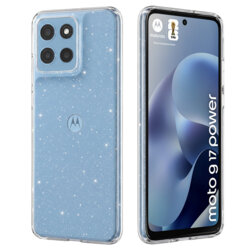 Husa sclipici Motorola Moto G17 Power Techsuit SparkleSkin, transparenta