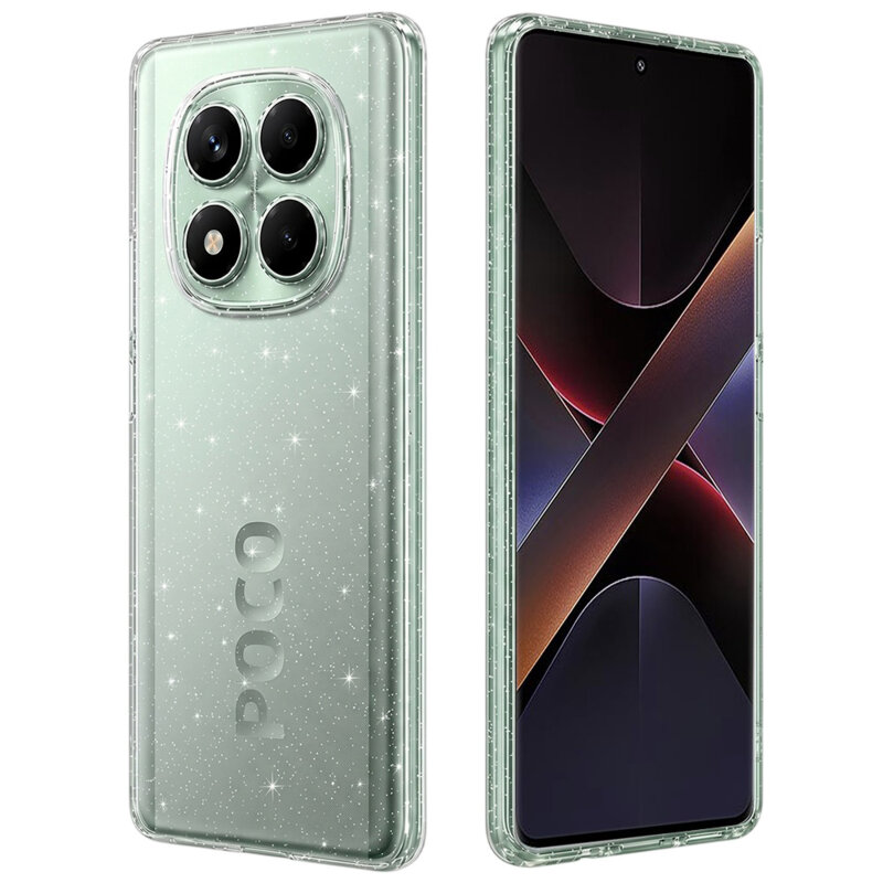 Husa sclipici Xiaomi Poco X7 Techsuit SparkleSkin, transparenta