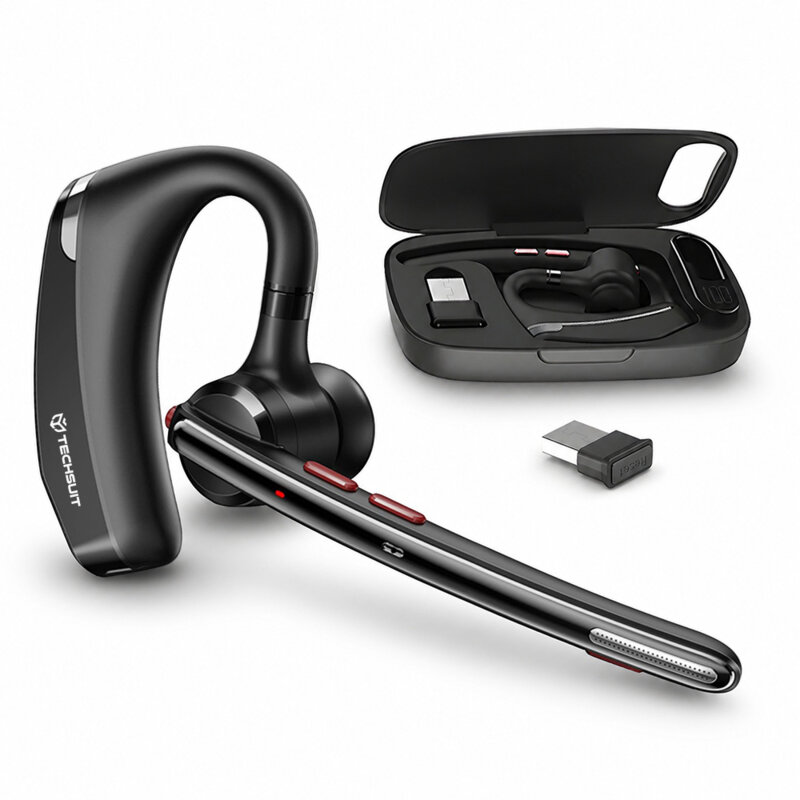 Casca Bluetooth Noise Cancelling Techsuit SoundForce Pro G10, negru