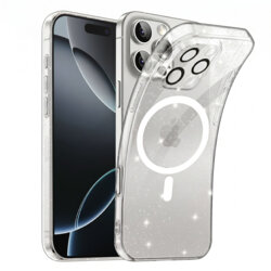 Husa sclipici iPhone 16 Pro Techsuit SparkleSkin MagSafe, transparenta