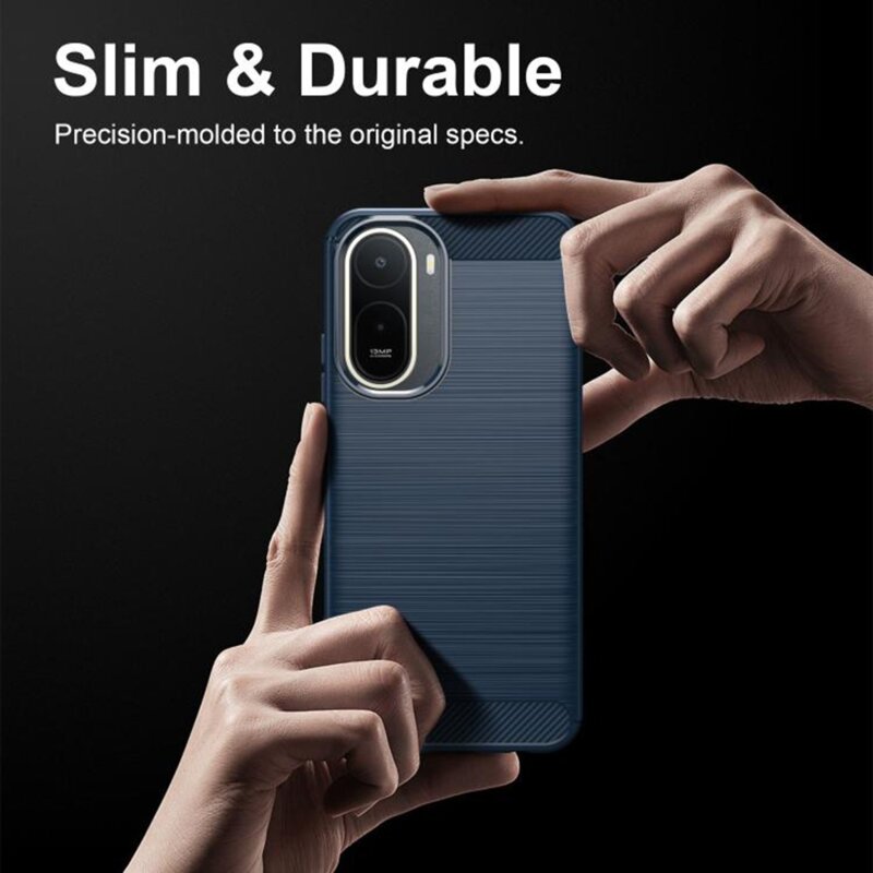 Husa Xiaomi Redmi A7 Pro 4G Techsuit Carbon Silicone, albastru