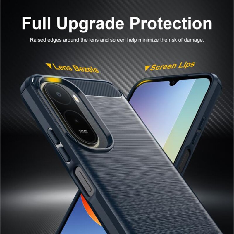 Husa Xiaomi Redmi A7 Pro 4G Techsuit Carbon Silicone, albastru