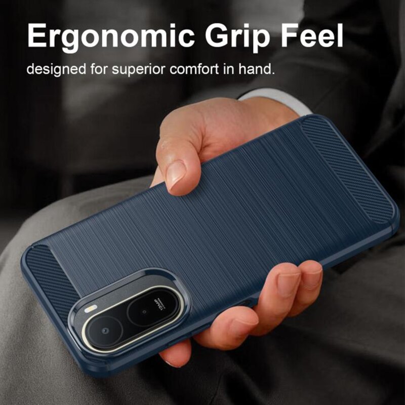 Husa Xiaomi Redmi A7 Pro 4G Techsuit Carbon Silicone, albastru