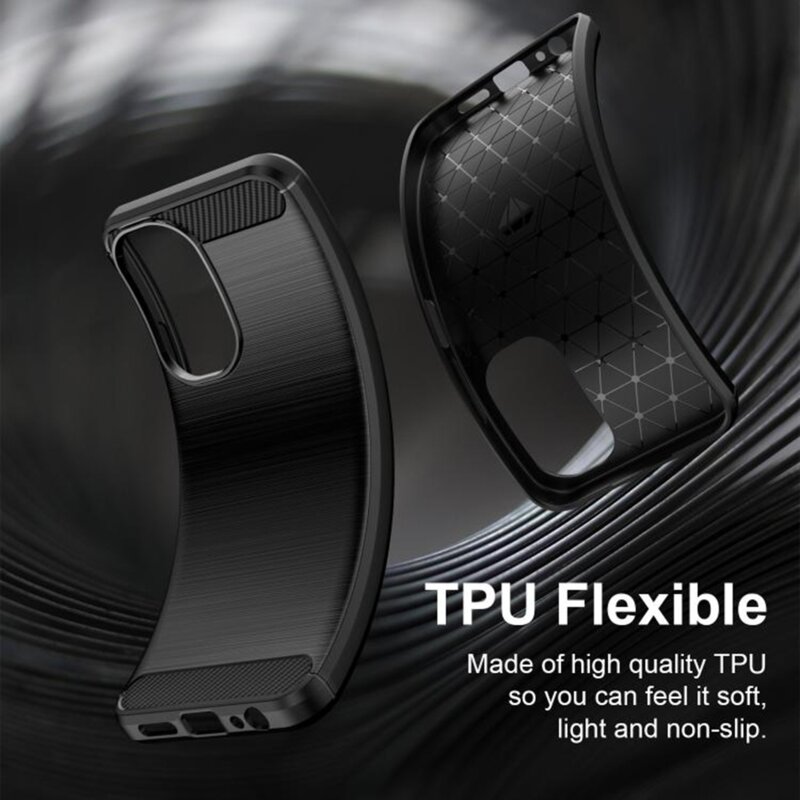 Husa Xiaomi Redmi A7 Pro 4G Techsuit Carbon Silicone, negru