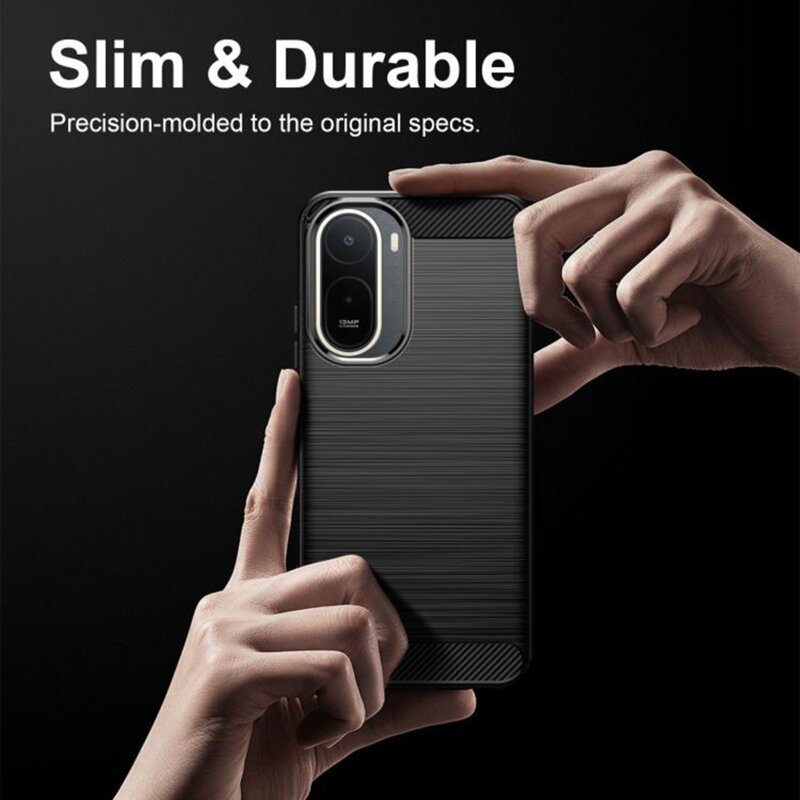 Husa Xiaomi Redmi A7 Pro 4G Techsuit Carbon Silicone, negru