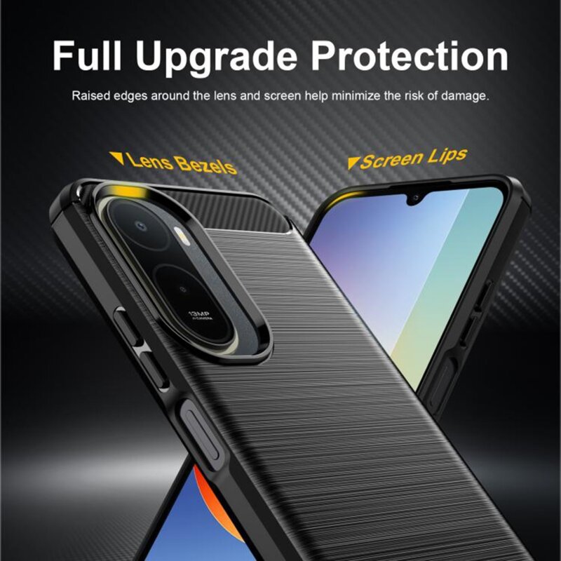 Husa Xiaomi Redmi A7 Pro 4G Techsuit Carbon Silicone, negru