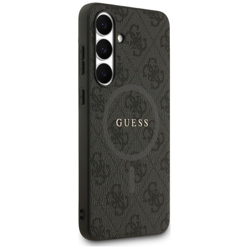 Husa originala Guess Samsung Galaxy S25 FE 4G Ring Classic Logo MagSafe, negru, GUHMS25FEG4GFRK