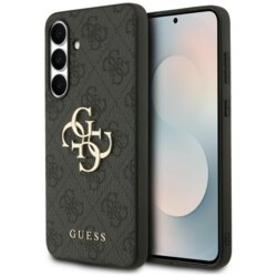 Husa originala Guess Samsung Galaxy S25 FE Leather 4G Metal Logo, negru, GUHCS25FE4GMGGR