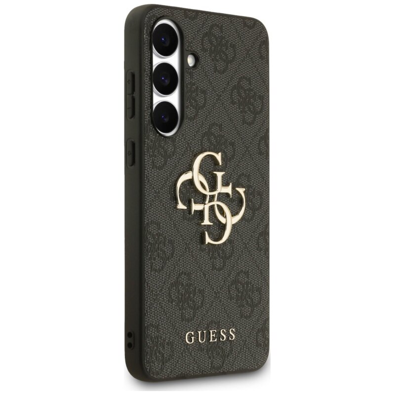 Husa originala Guess Samsung Galaxy S25 FE Leather 4G Metal Logo, negru, GUHCS25FE4GMGGR