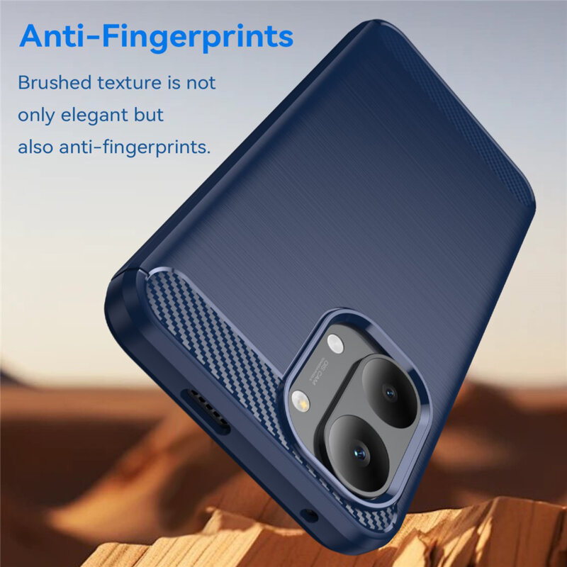 Husa Xiaomi Poco X8 Pro Max Techsuit Carbon Silicone, albastru