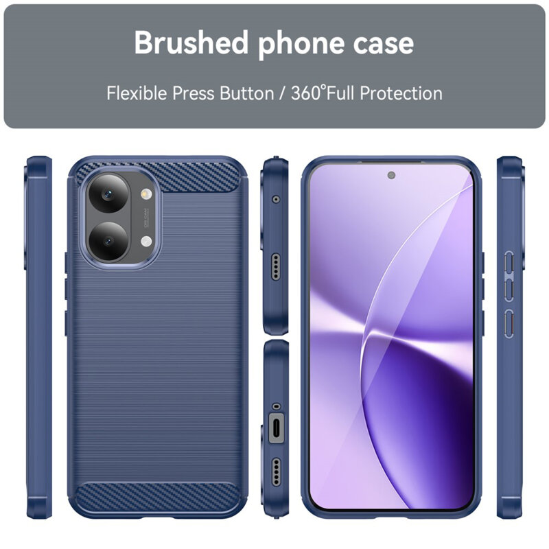 Husa Xiaomi Poco X8 Pro Max Techsuit Carbon Silicone, albastru